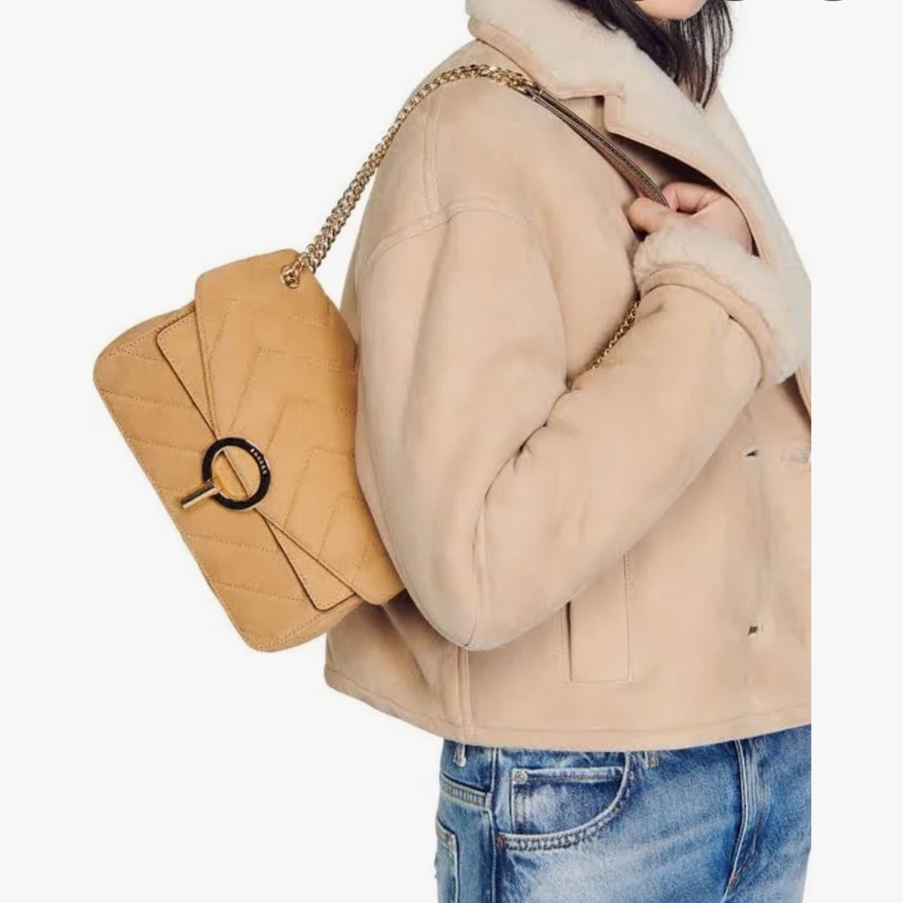 NWT Sandro Suede Handbag Yza - Picture 4 of 13